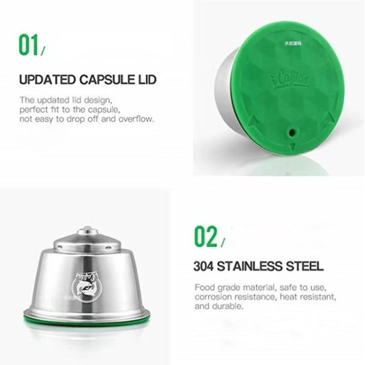 Dolce Gusto Coffee Machine Capsules Refillable Nespresso Capsule Reusable Stainless Steel Coffee Filter Kitchen Accessories Tool