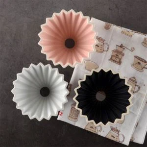 3 farger keramikk Origami Sytle V60 filterkopp kaffe drypper 1-2 kop til Barista